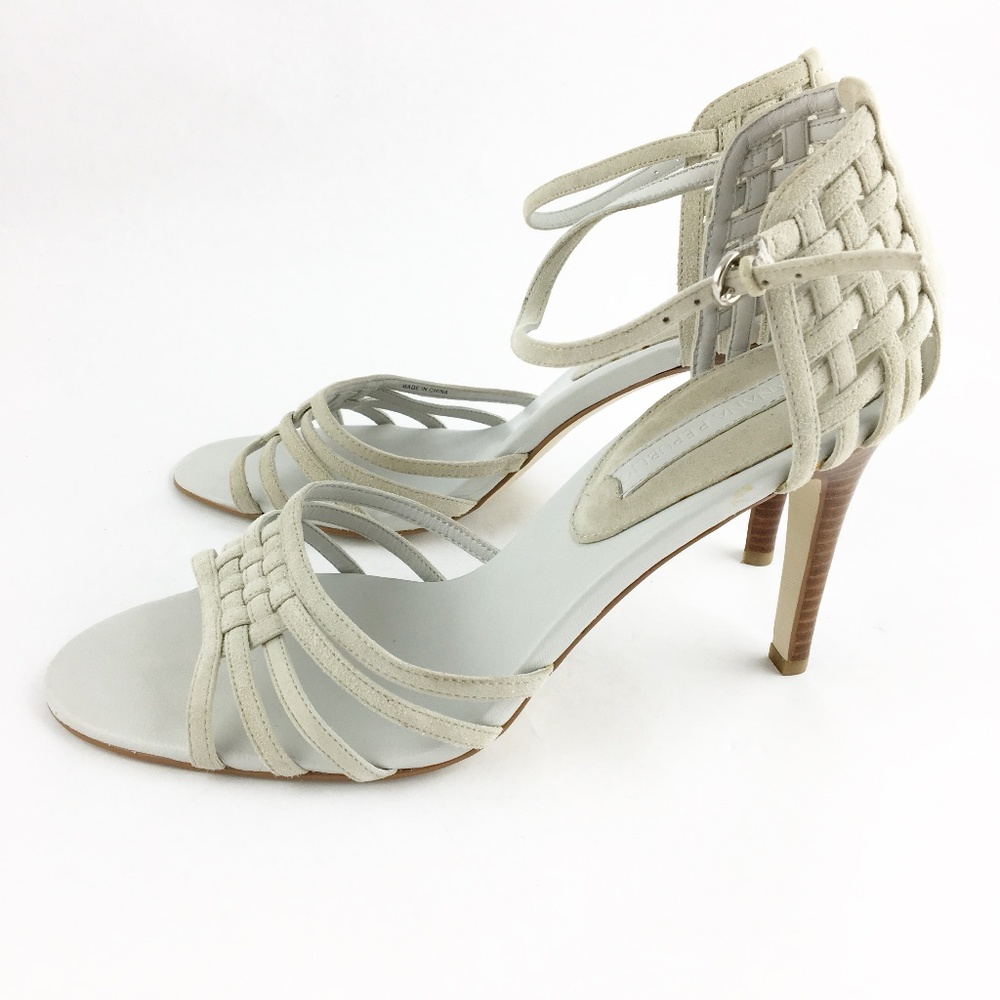 Banana Republic Gray and Blue Heels with Strappy Design